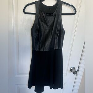 ✨Vijo Couture Faux Leather Black Dress✨